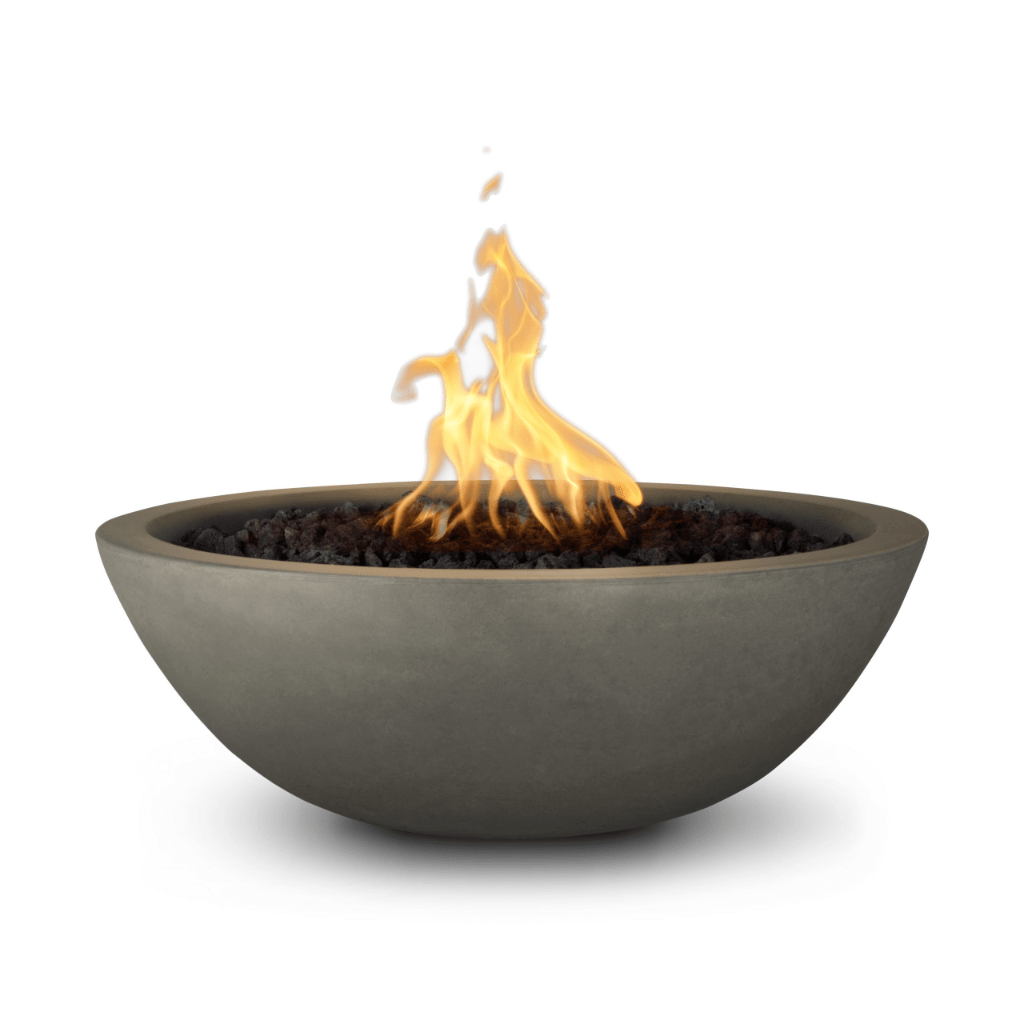 Fire Bowl Natural Gas / Ash The Outdoor Plus 33" OPT-RFO Series Sedona GFRC Match Lit Round Fire Bowl