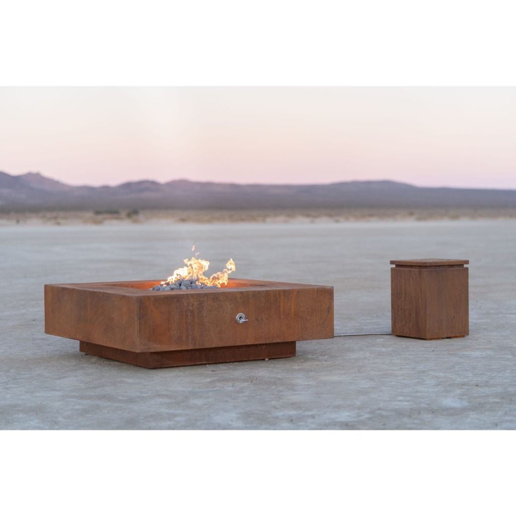 The Outdoor Plus 36" Cabo Copper & Corten Steel & Stainless Steel Square Fire Pit