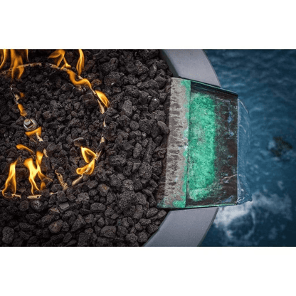 Fire and Water Bowl The Outdoor Plus 36" OPT-RFW Series Cazo GFRC Match Lit Round Fire and Water Bowl