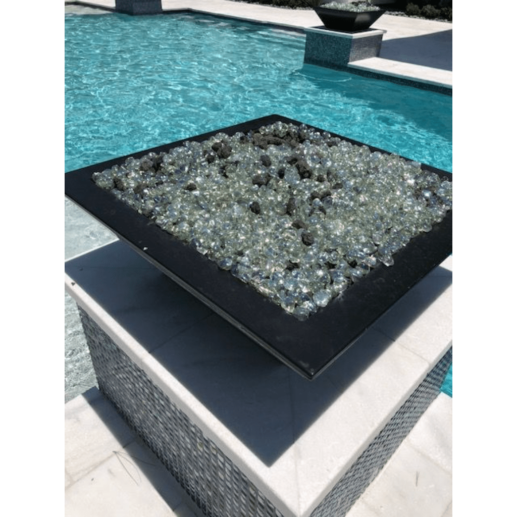 The Outdoor Plus 36" Maya GFRC Concrete Square Fire Bowl