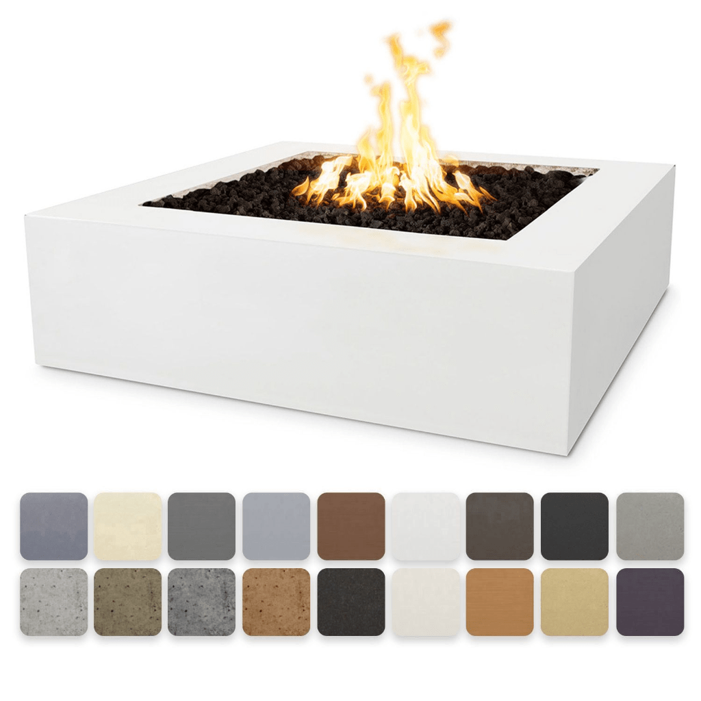 The Outdoor Plus 36" Quad GFRC Concrete Square Natural Gas Fire Pit