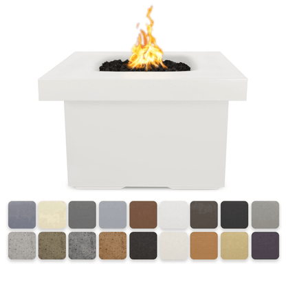 The Outdoor Plus 36" Ramona GFRC Concrete Square Natural Gas Fire Pit Table