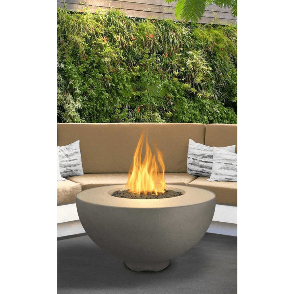 The Outdoor Plus 37" Sienna GFRC Concrete Round Natural Gas Fire Pit