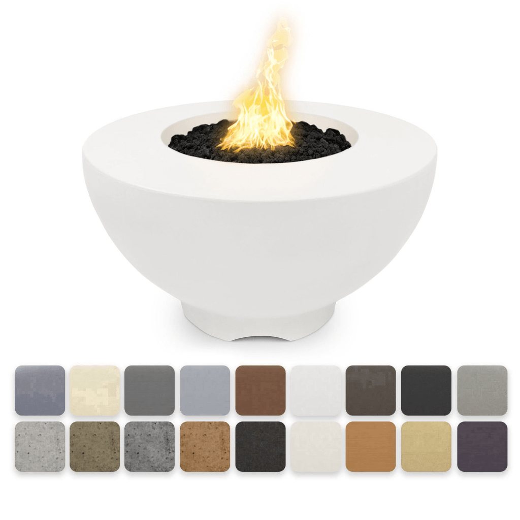 The Outdoor Plus 37" Sienna GFRC Concrete Round Natural Gas Fire Pit