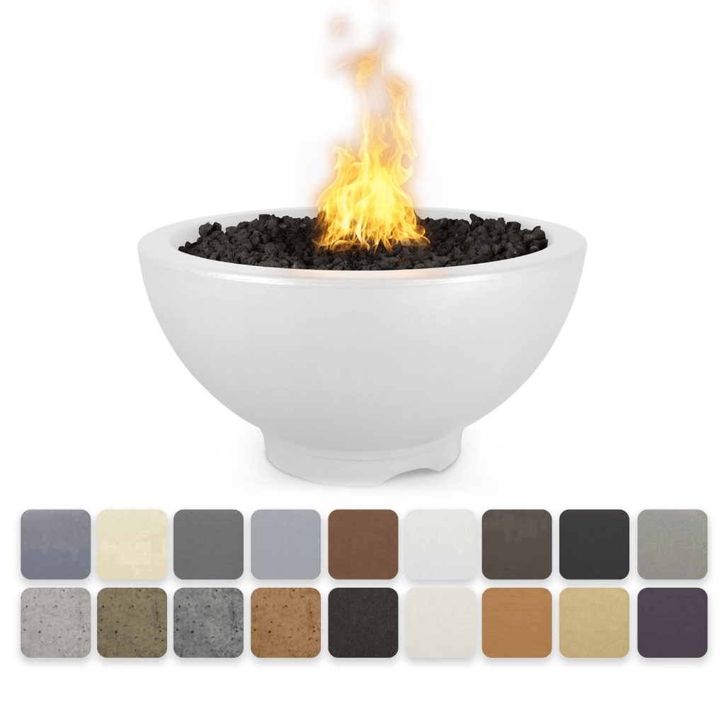 The Outdoor Plus 38" Sonoma GFRC Concrete Round Natural Gas Fire Pit