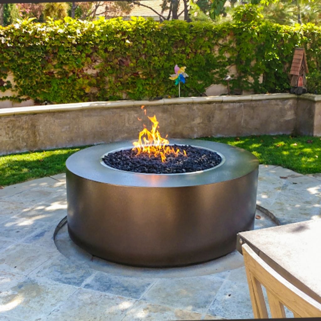 The Outdoor Plus 42" Beverly Powder Coated Steel Round Fire Pit