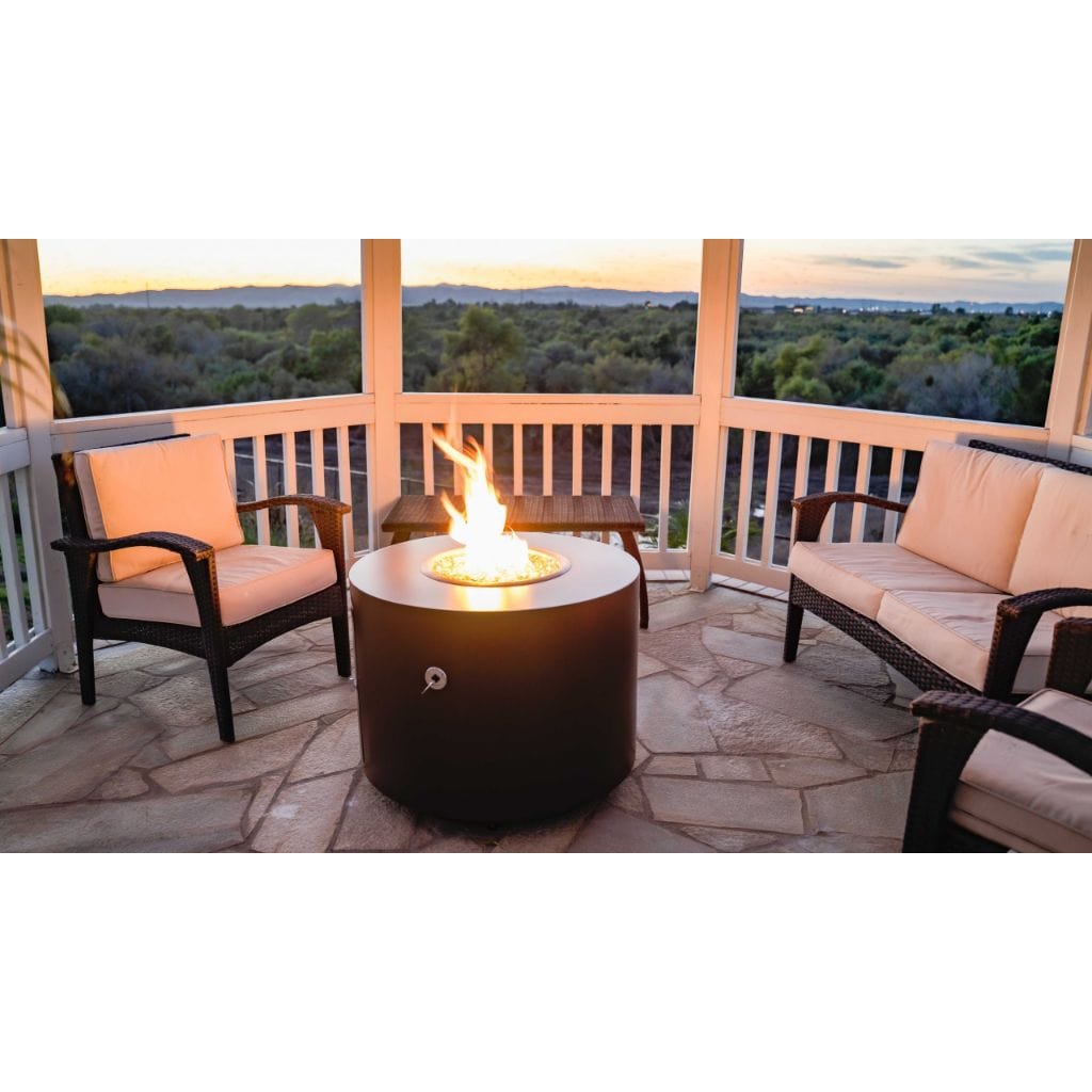 The Outdoor Plus 42" Beverly Powder Coated Steel Round Fire Pit