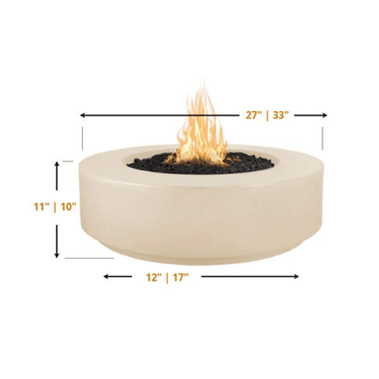 The Outdoor Plus 42" Occasional Height Florence GFRC Concrete Round Natural Gas Fire Pit
