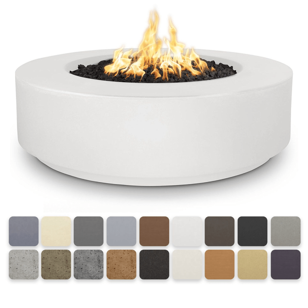 The Outdoor Plus 42" Occasional Height Florence GFRC Concrete Round Natural Gas Fire Pit