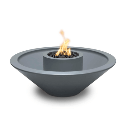The Outdoor Plus 48" Cazo GFRC Concrete 360 Degree Spill Round Fire and Water Bowl