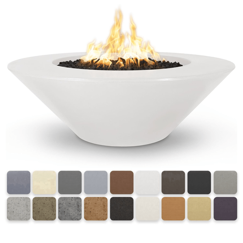 The Outdoor Plus 48" Cazo Wide Ledge GFRC Concrete Round Natural Gas Fire Pit