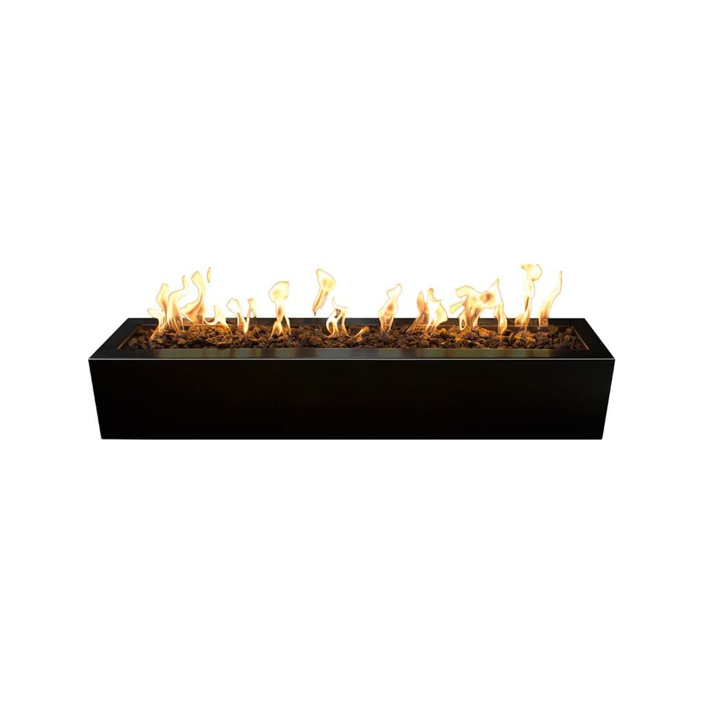 The Outdoor Plus 48" Eaves Powder Coated Steel Rectangle Fire Pit
