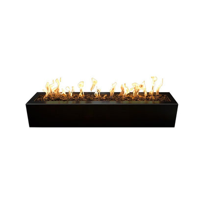 The Outdoor Plus 48" Eaves Powder Coated Steel Rectangle Fire Pit