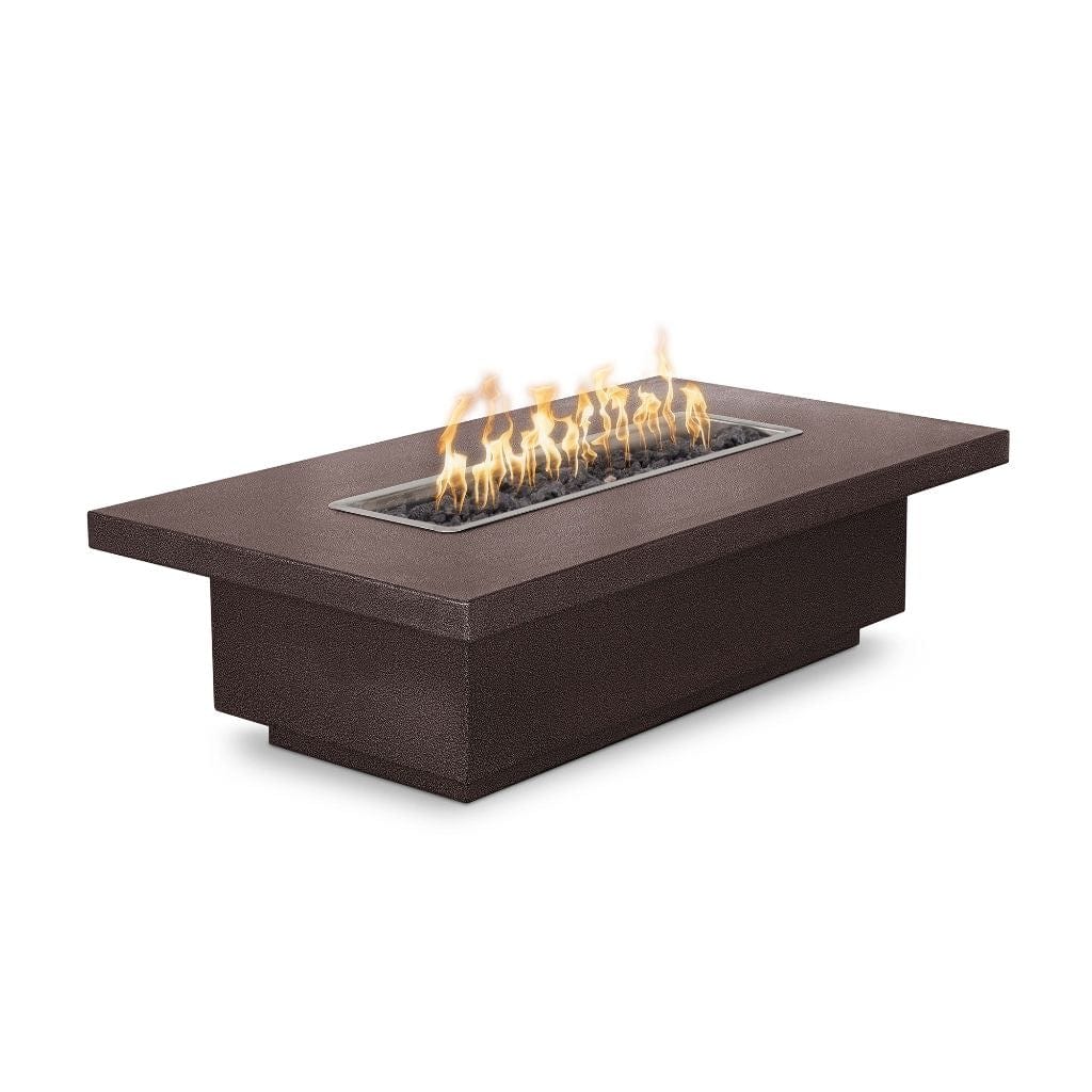 The Outdoor Plus 48" Fremont Powder Coated Steel Rectangle Fire Pit - 15" tall