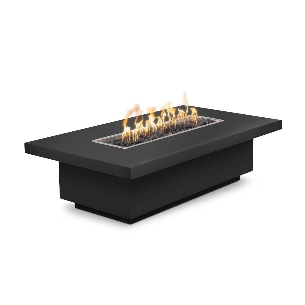 The Outdoor Plus 48" Fremont Powder Coated Steel Rectangle Fire Pit - 15" tall