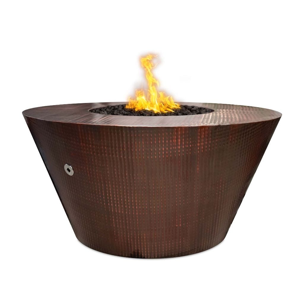 The Outdoor Plus 48" Martillo Hammered Copper Round Fire Pit