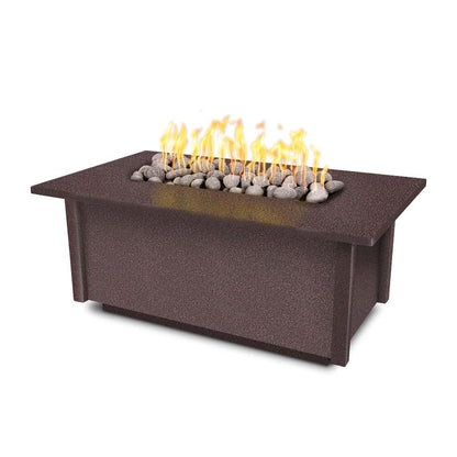 The Outdoor Plus 48" Salinas Powder Coated Steel Rectangle Fire Pit Table