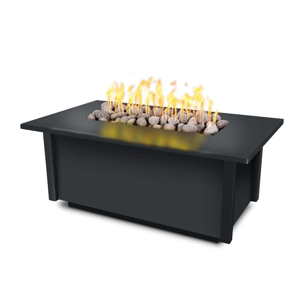 The Outdoor Plus 48" Salinas Powder Coated Steel Rectangle Fire Pit Table