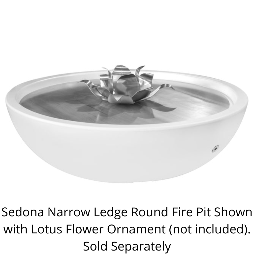 The Outdoor Plus 48" Sedona Narrow Ledge GFRC Concrete Round Liquid Propane Fire Pit