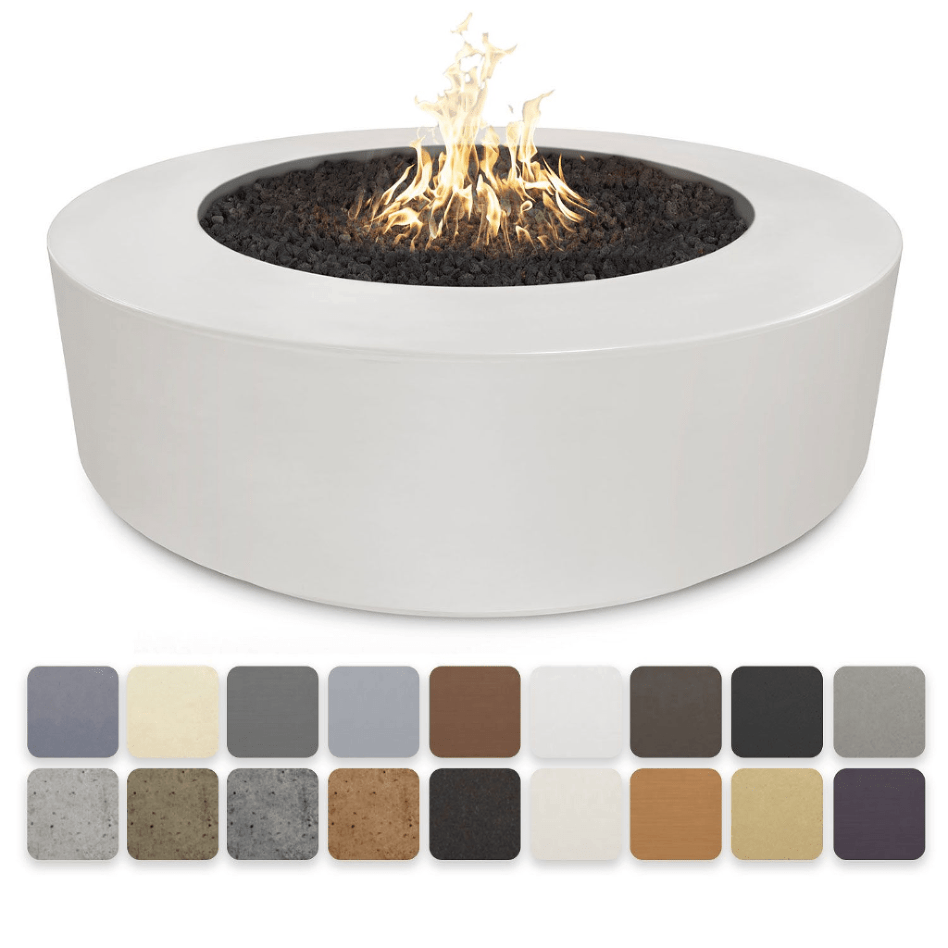 The Outdoor Plus 54" Florence GFRC Concrete Round Liquid Propane Fire Pit