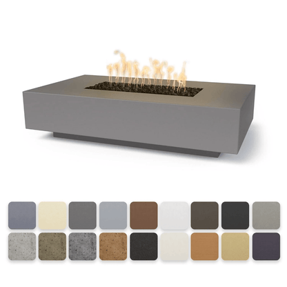 The Outdoor Plus 56" Cabo Linear GFRC Concrete Rectangle Liquid Propane Fire Pit