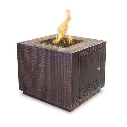 The Outdoor Plus 60" Forma Copper & Corten Steel & Stainless Steel Square Fire Pit