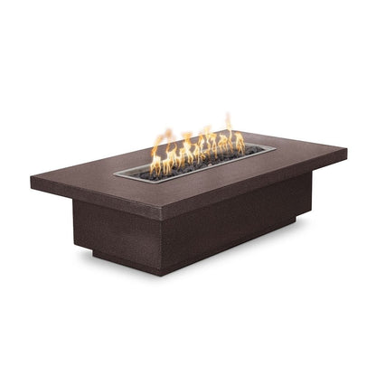 The Outdoor Plus 60" Fremont Powder Coated Steel Rectangle Fire Pit - 15" tall