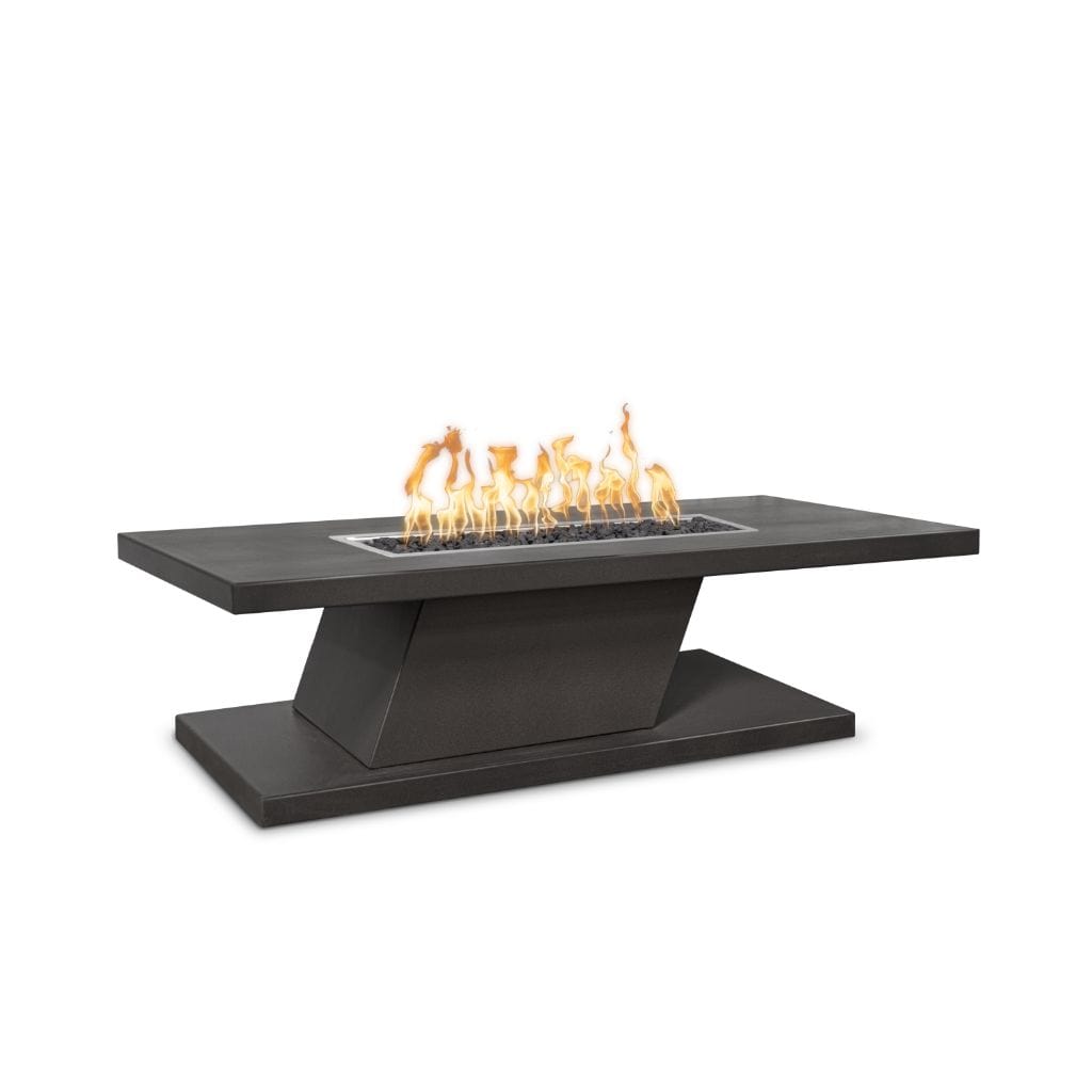 The Outdoor Plus 60" Imperial Copper & Corten Steel & Stainless Steel Rectangle Fire Pit - 15" tall
