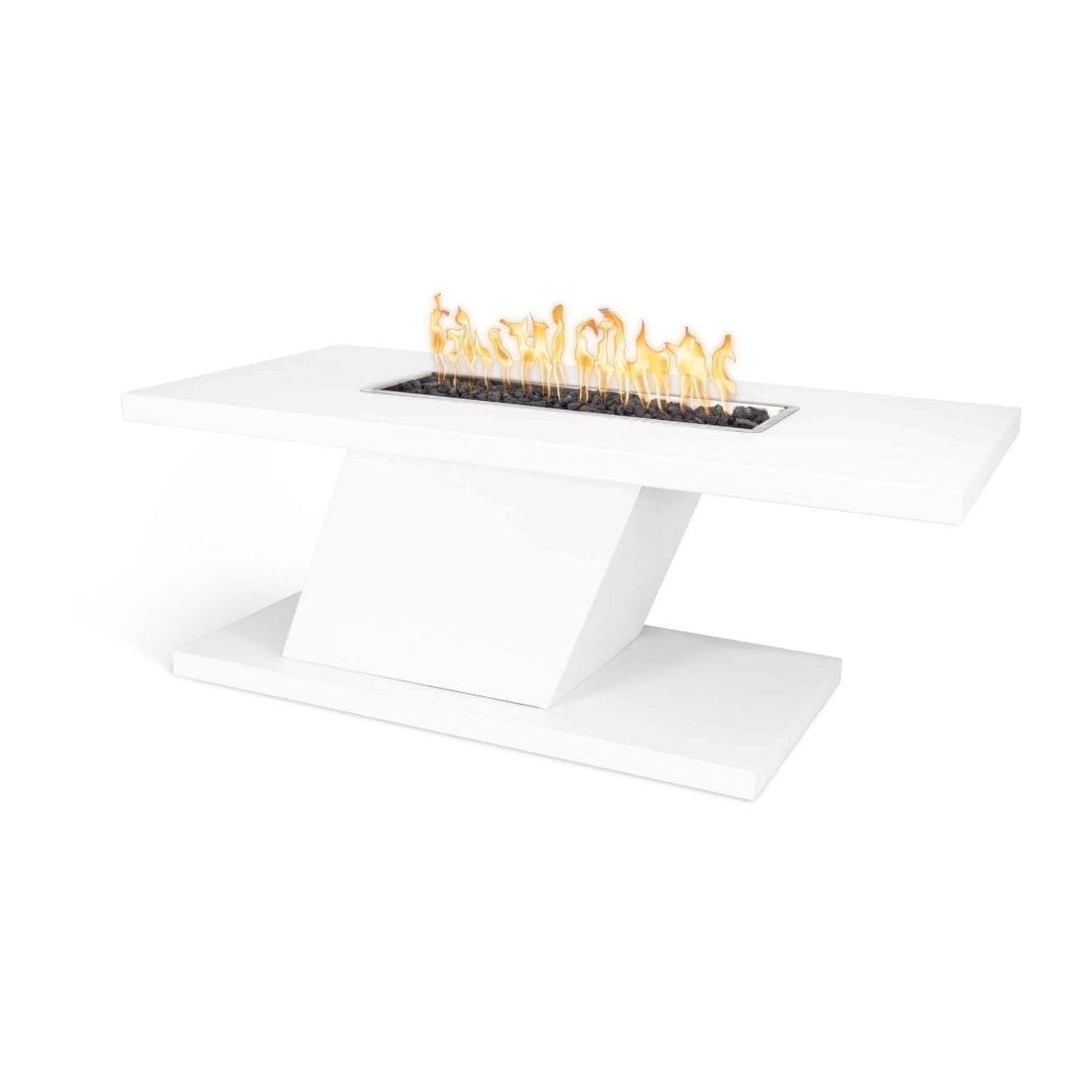 The Outdoor Plus 60" Imperial Powder Coated Steel Rectangle Fire Pit - 24" tall