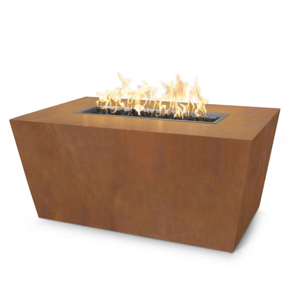 The Outdoor Plus 60" Mesa Copper & Corten Steel & Stainless Steel Rectangle Fire Pit Table