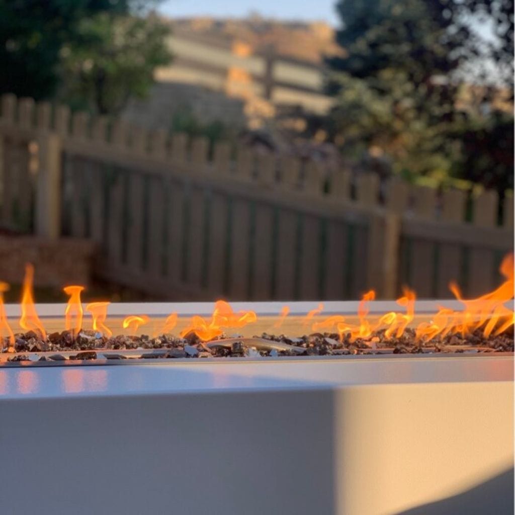 The Outdoor Plus 60" Pismo Powder Coated Steel Rectangle Fire Pit Table