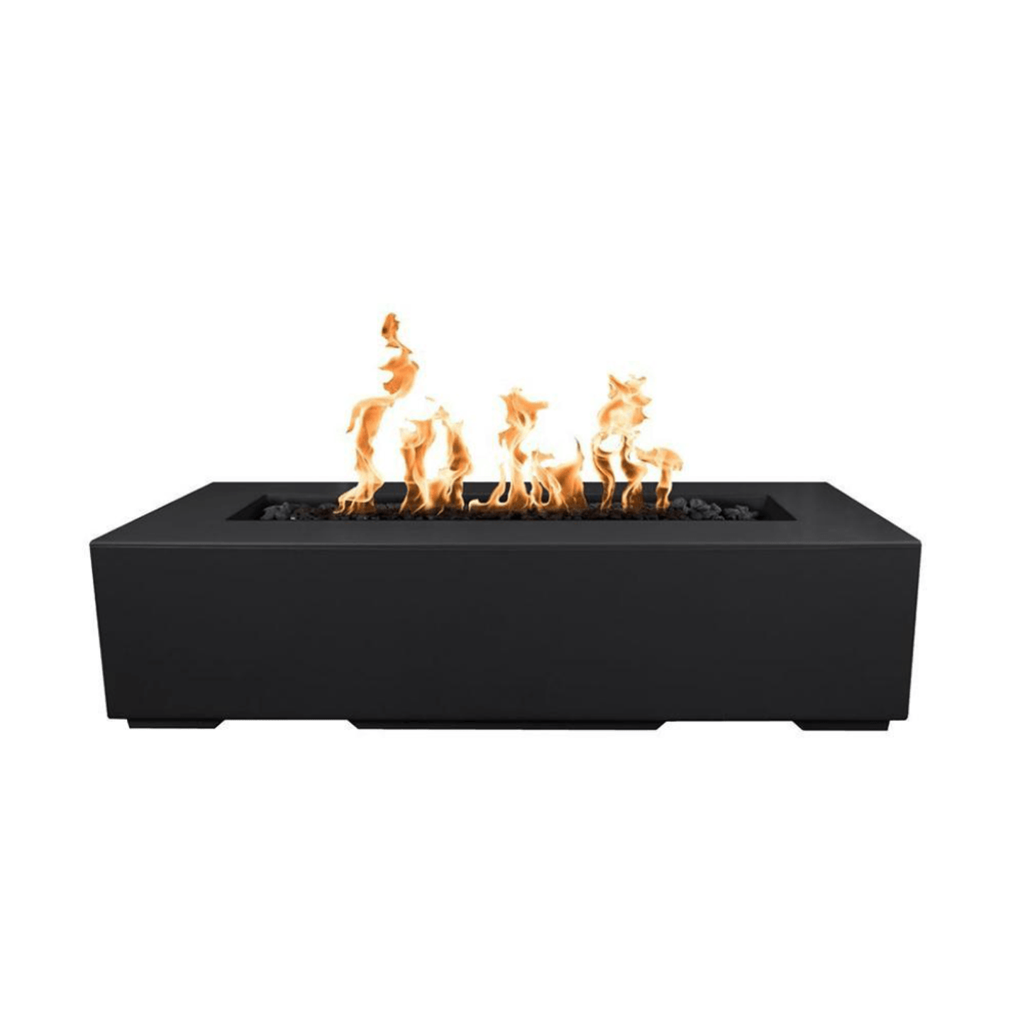 The Outdoor Plus 60" Regal GFRC Concrete Rectangle Liquid Propane Fire Pit Table