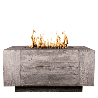 The Outdoor Plus 72" Catalina GFRC Wood Grain Concrete Rectangle Gas Fire Pit