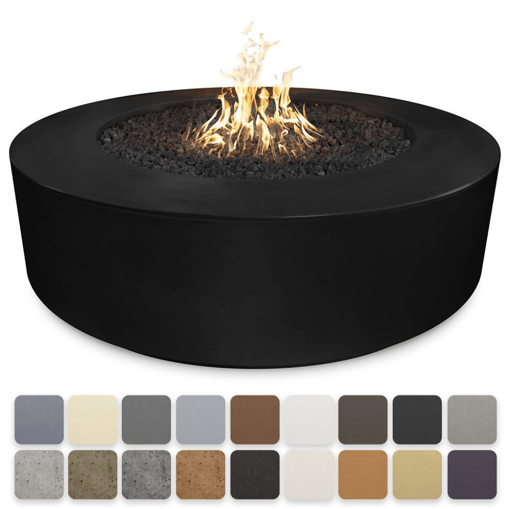 The Outdoor Plus 72" Florence GFRC Concrete Round Natural Gas Fire Pit