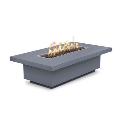 The Outdoor Plus 84" Fremont Powder Coated Steel Rectangle Fire Pit - 15" tall