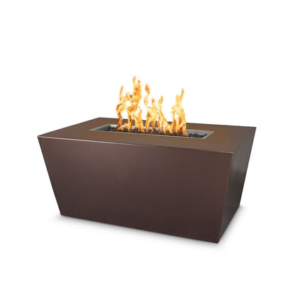 The Outdoor Plus 84" Mesa Powder Coated Steel Rectangle Fire Pit Table