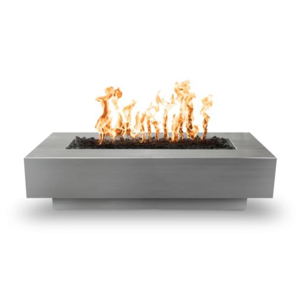 The Outdoor Plus 96" Coronado Copper & Corten Steel & Stainless Steel Rectangle Fire Pit