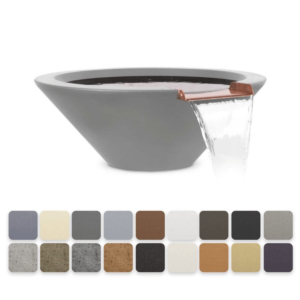 Water Bowl 24-Inch / Ash The Outdoor Plus Cazo GFRC Concrete Round Water Bowl