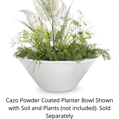 The Outdoor Plus Cazo Powder Coated Steel Round Planter Bowl
