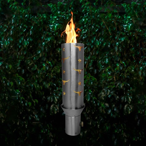 The Outdoor Plus Cone 18" Silver Vein Powder Coated Torch Head