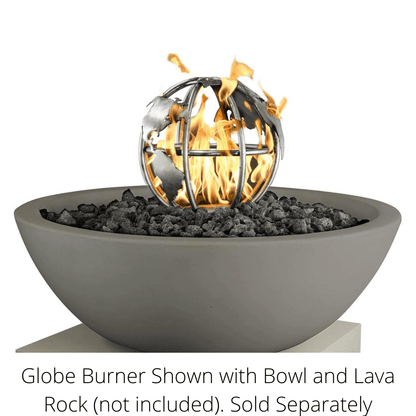 The Outdoor Plus Gas Fire Globe Ornamental Burner for Fire Bowls and Pits