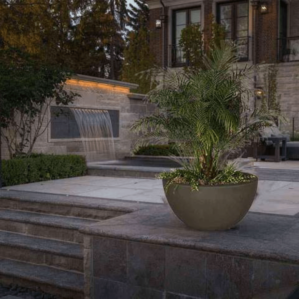 The Outdoor Plus Luna GFRC Concrete Round Planter Bowl