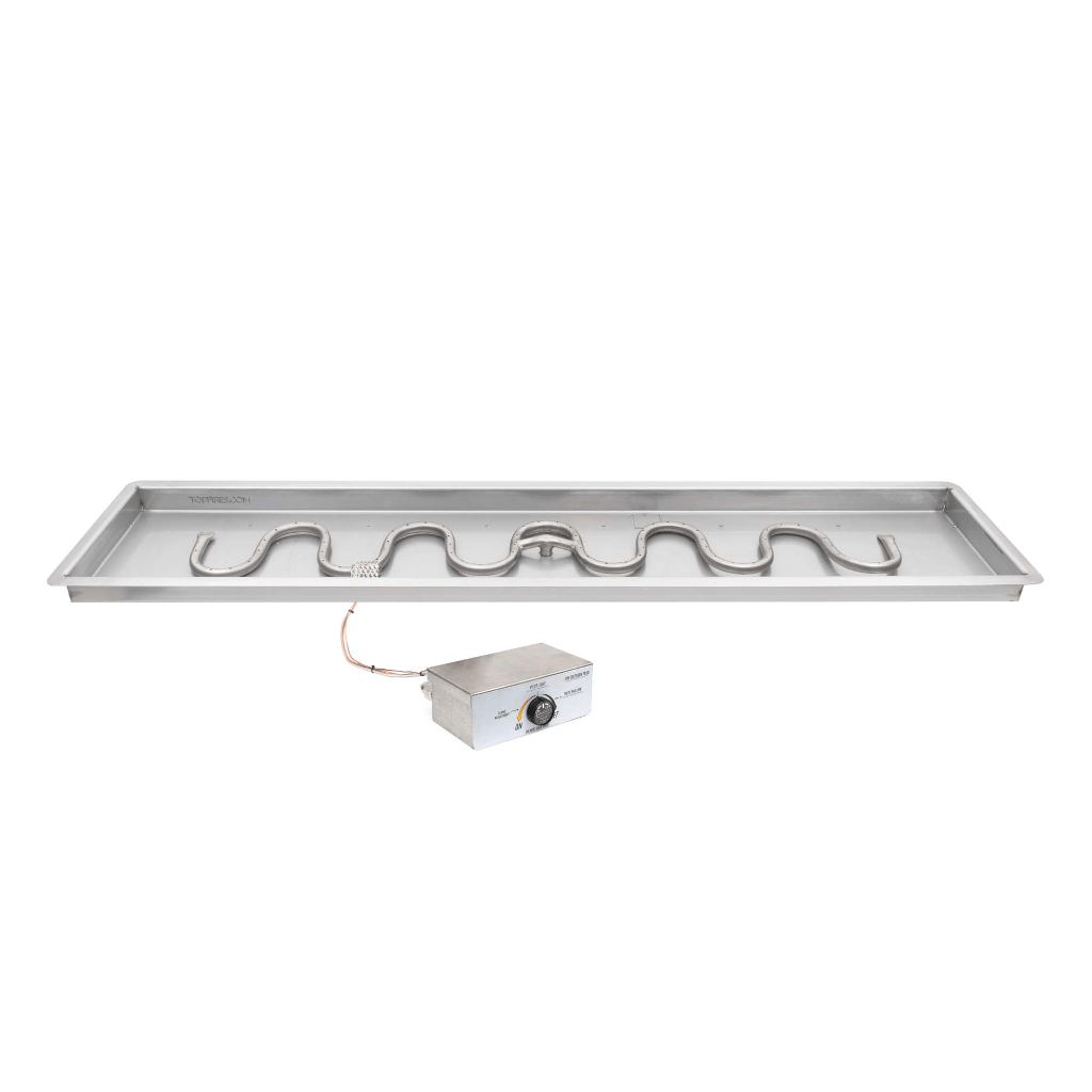 The Outdoor Plus Rectangular Drop In Pan With Stainless Steel Switchback Burner