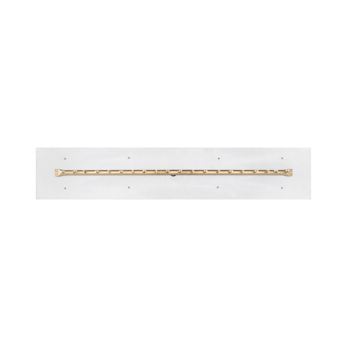 The Outdoor Plus Rectangular Flat Pan With Brass Linear Bullet Burner