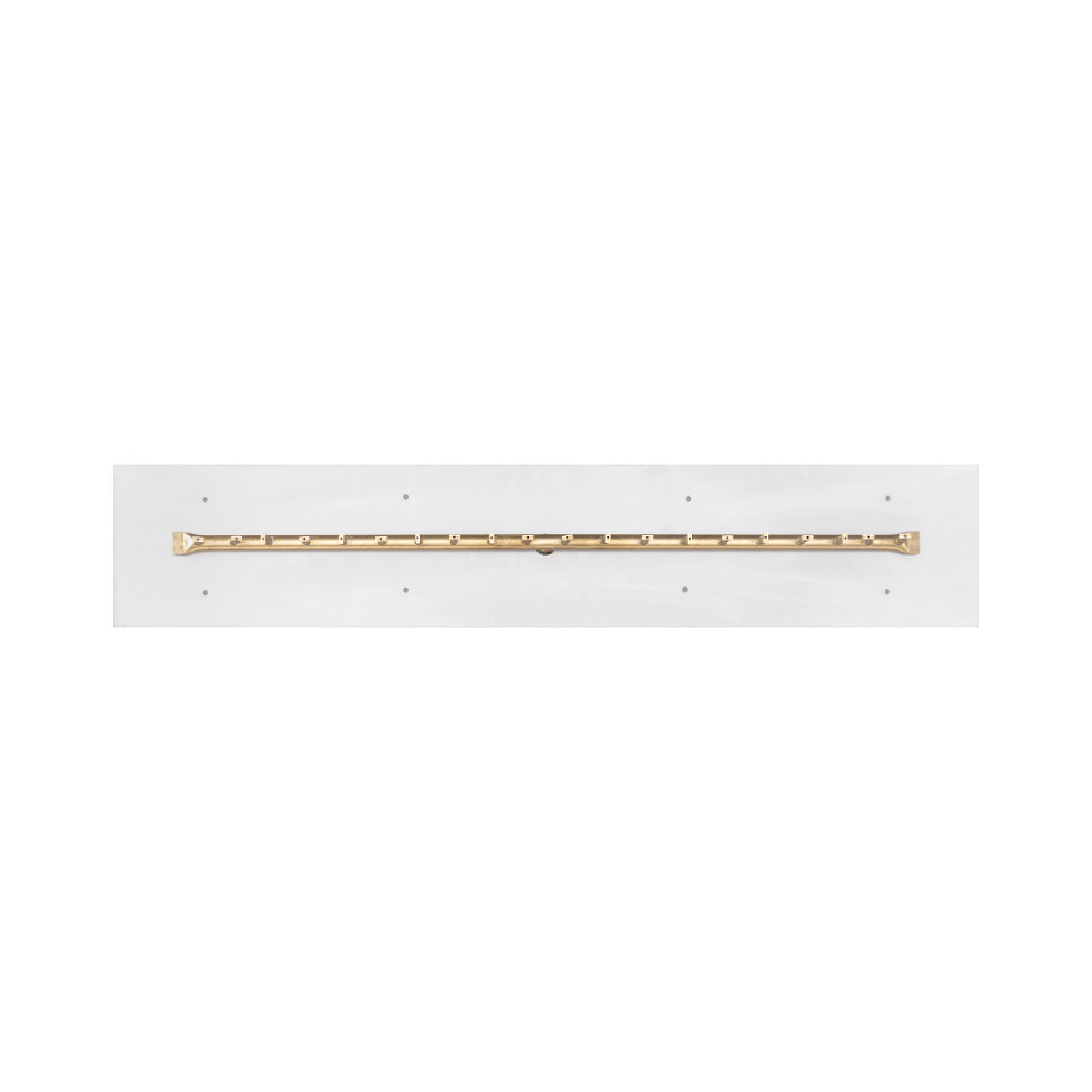 The Outdoor Plus Rectangular Flat Pan With Brass Linear Bullet Burner