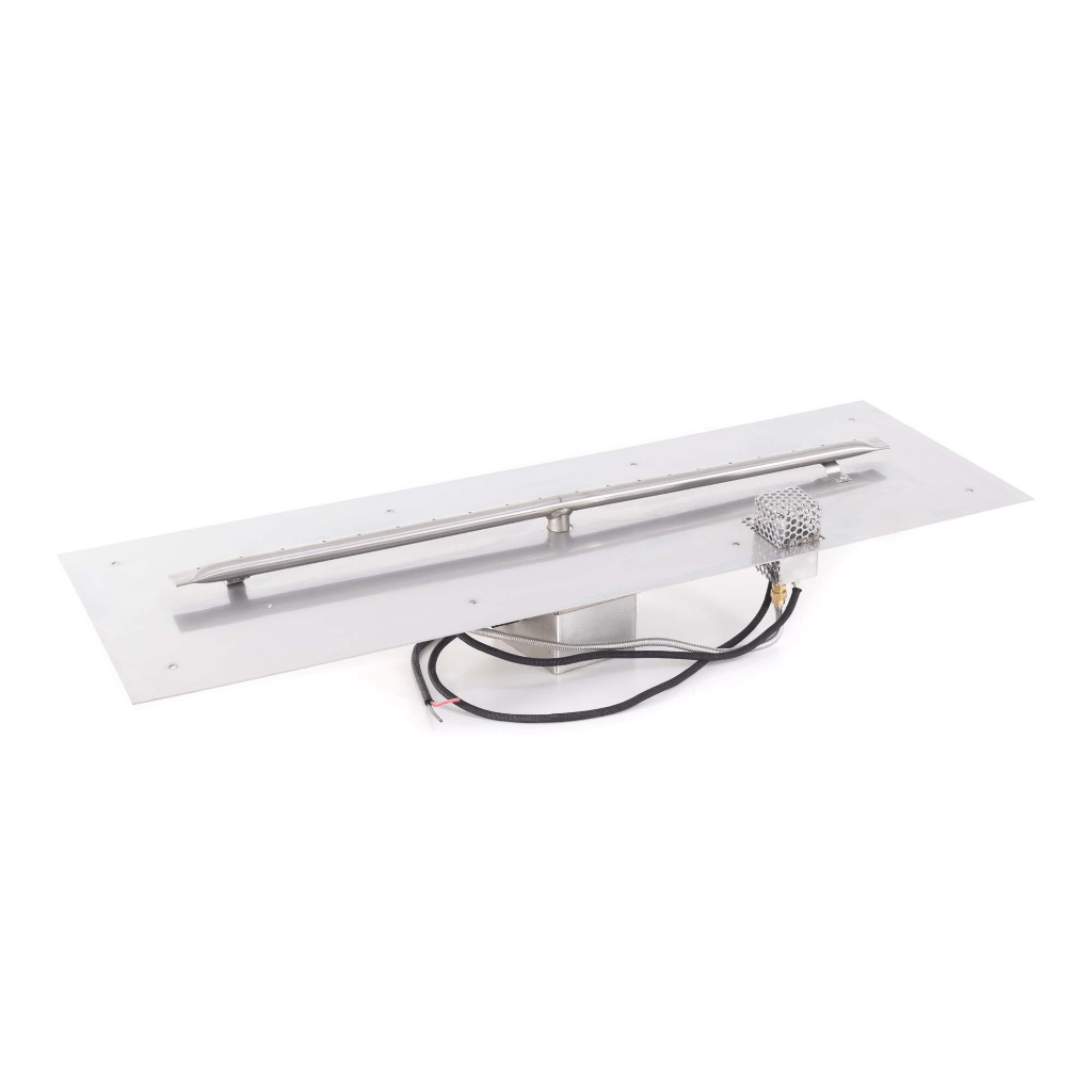 The Outdoor Plus Rectangular Flat Pan With Stainless Steel Linear Burner