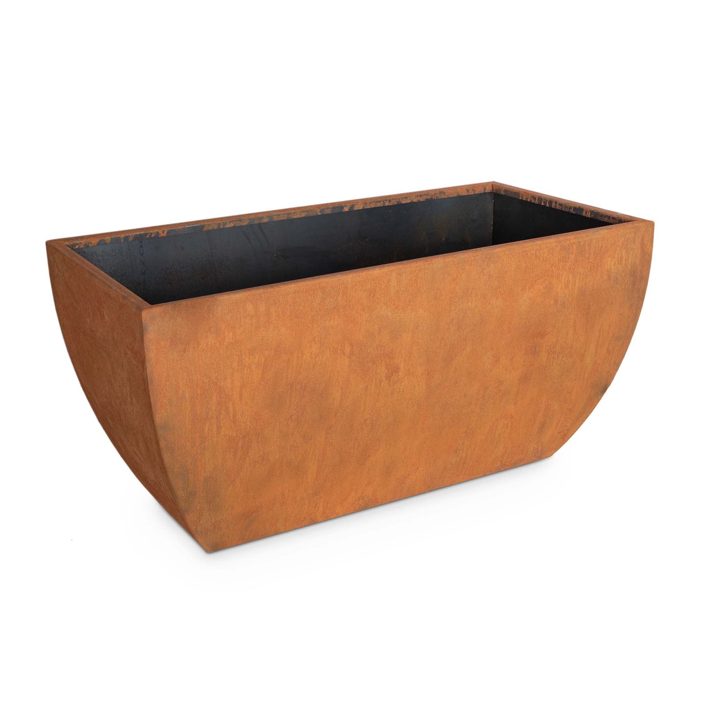 The Outdoor Plus Rectangular Tuscon 48" Corten Steel Planter