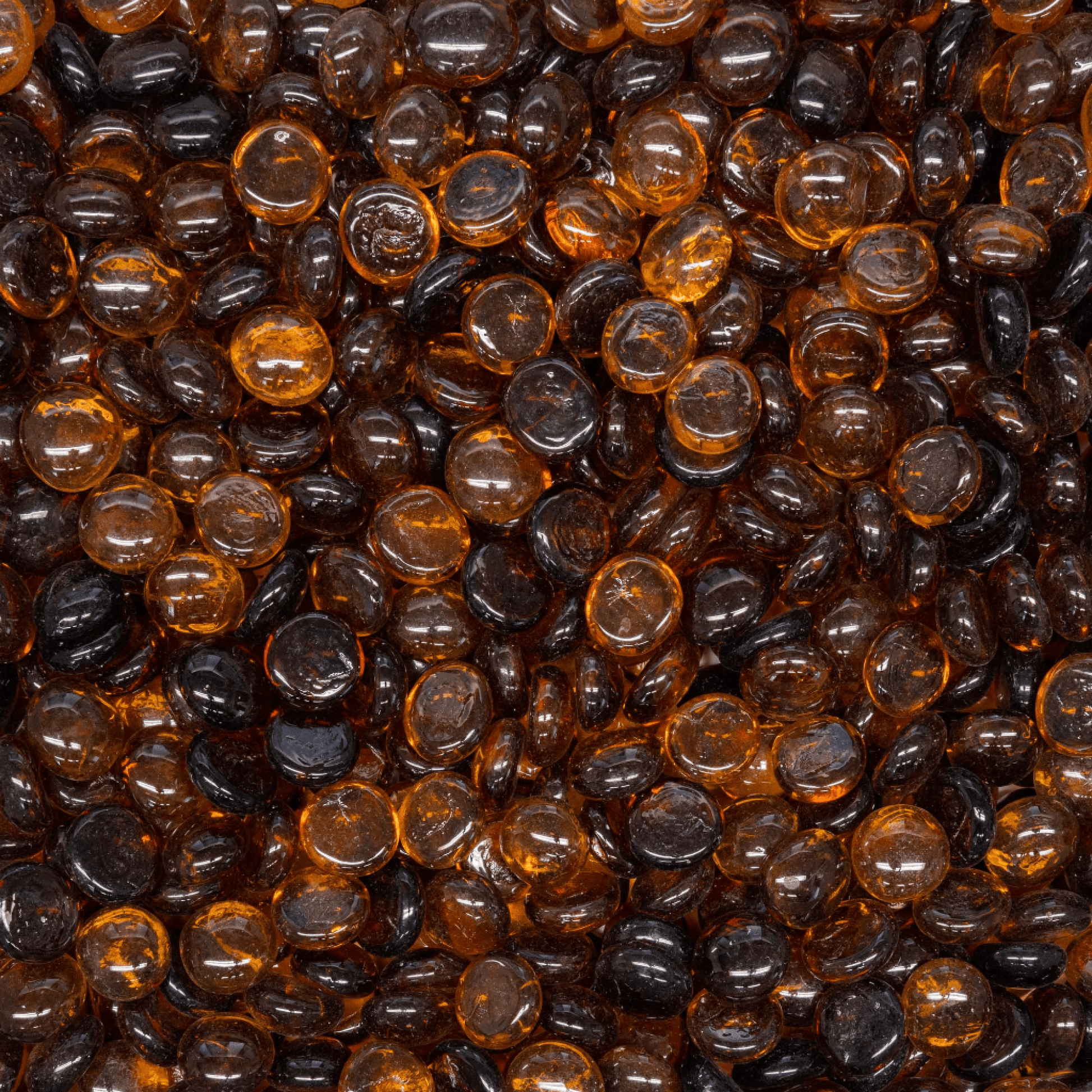 The Outdoor Plus Reflective Fire Glass Pebbles/Gems for Fire Bowl and Pit