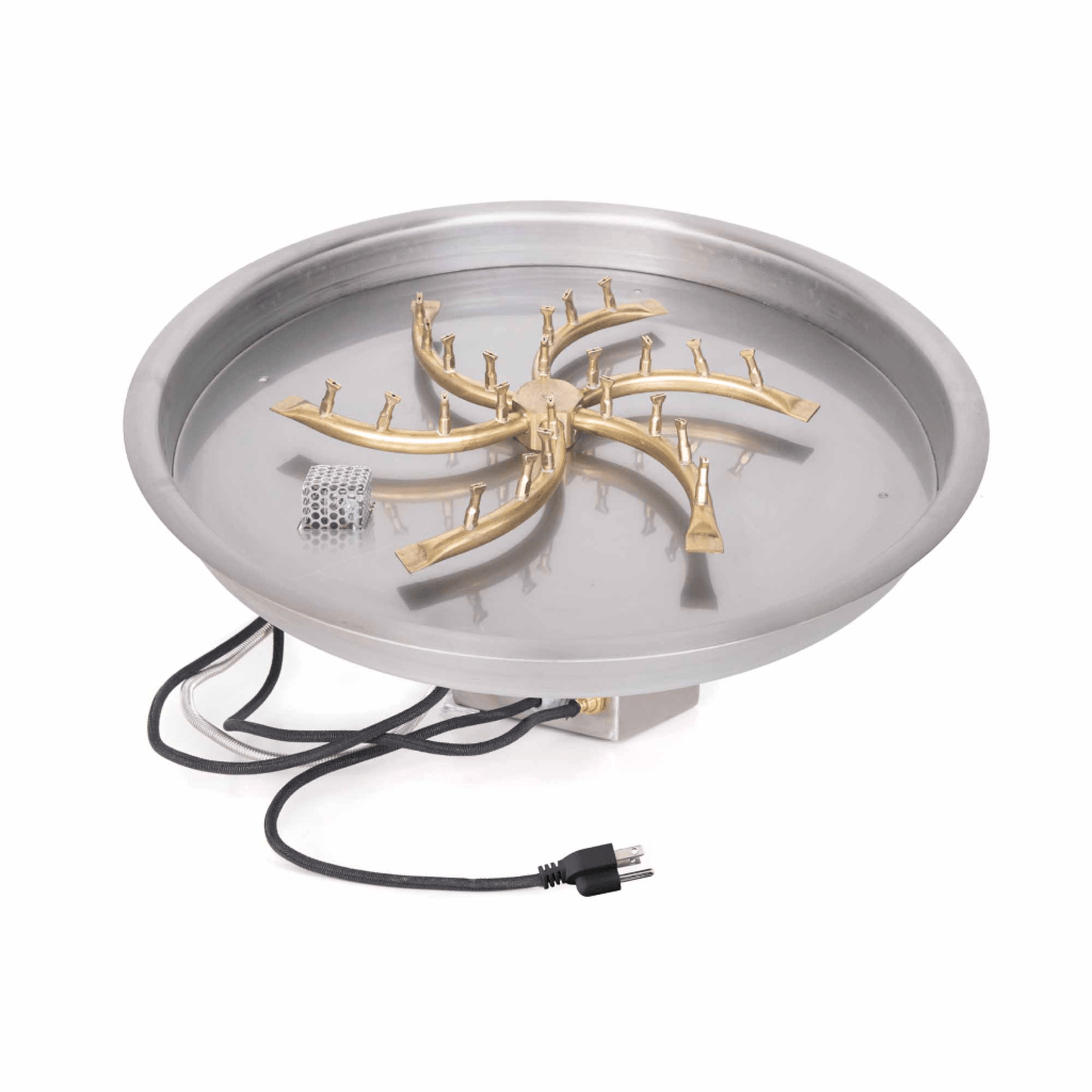 The Outdoor Plus Round Drop-in Pan With Brass Triple 'S' Bullet Burner