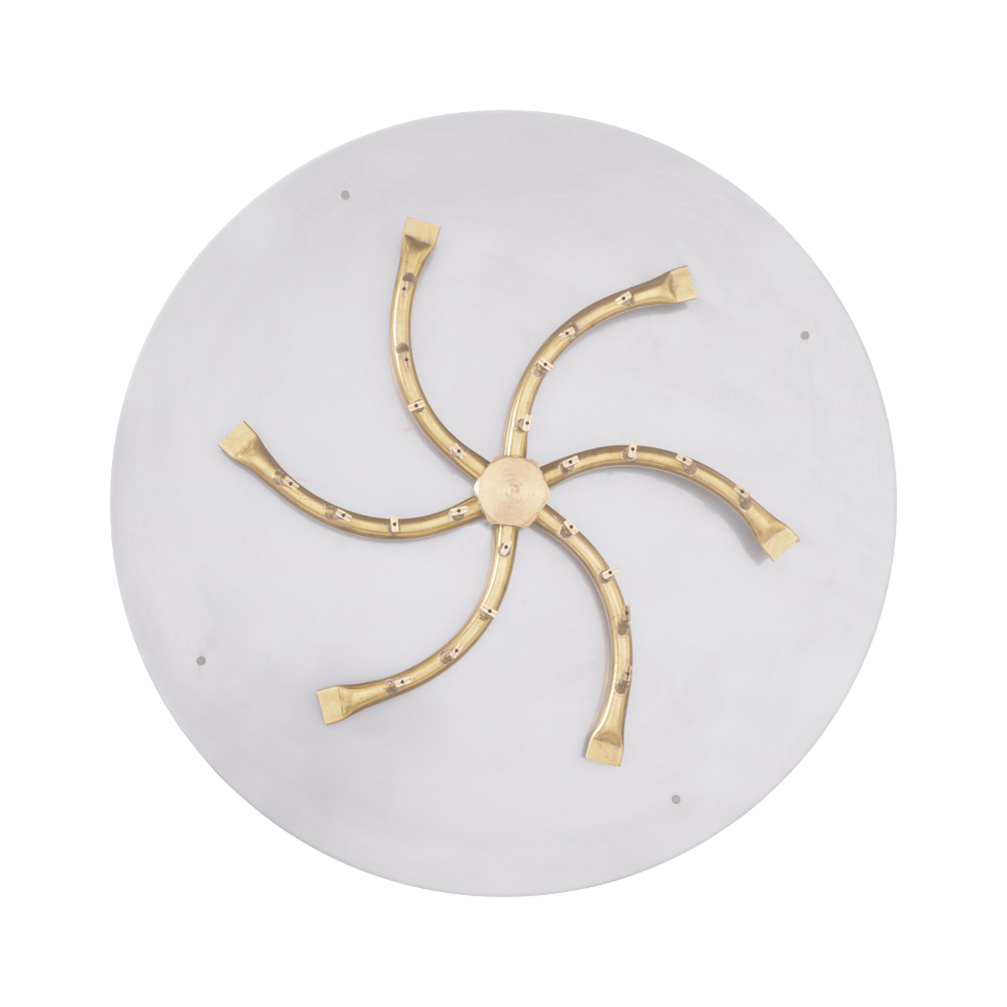 The Outdoor Plus Round Flat Pan With Brass Triple 'S' Bullet Burner